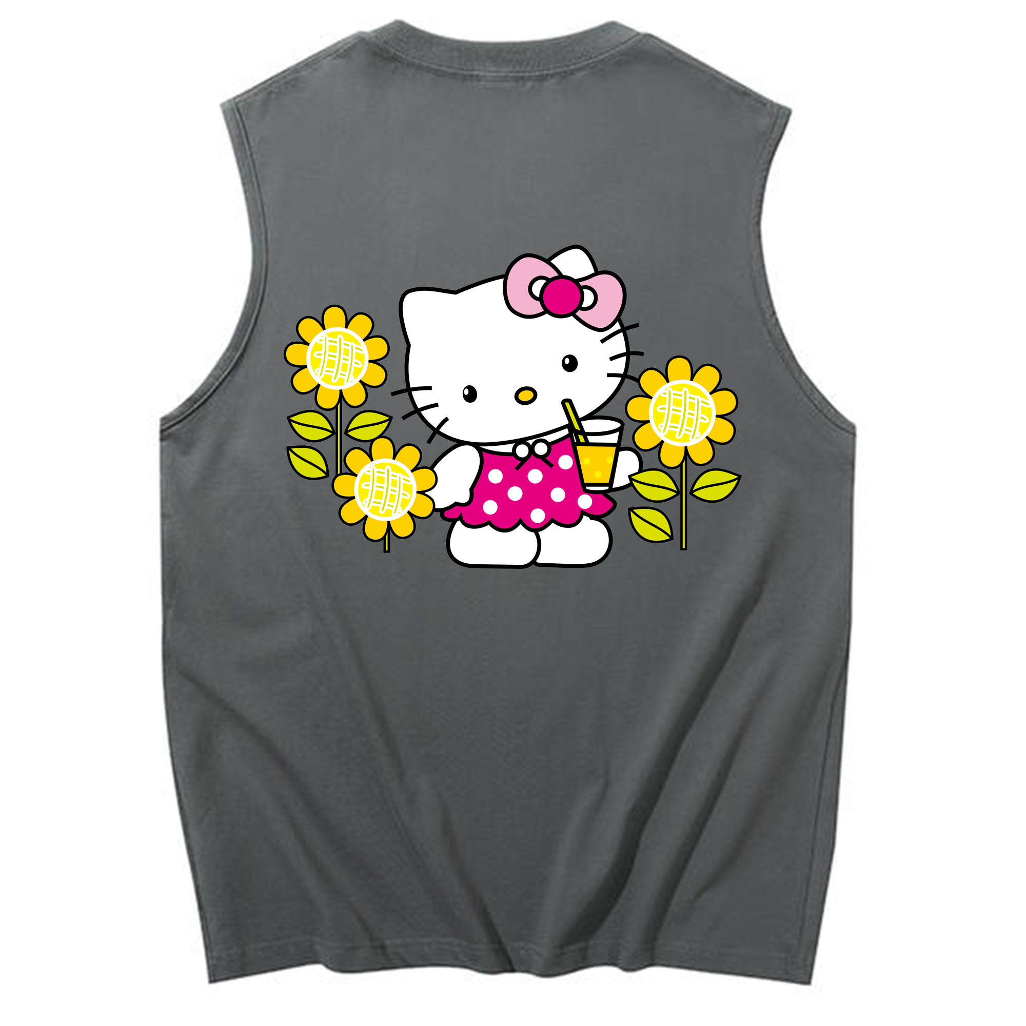 （画像用） Hello Kitty ハローキティ コットン100％タンクトップ（背面プリント）